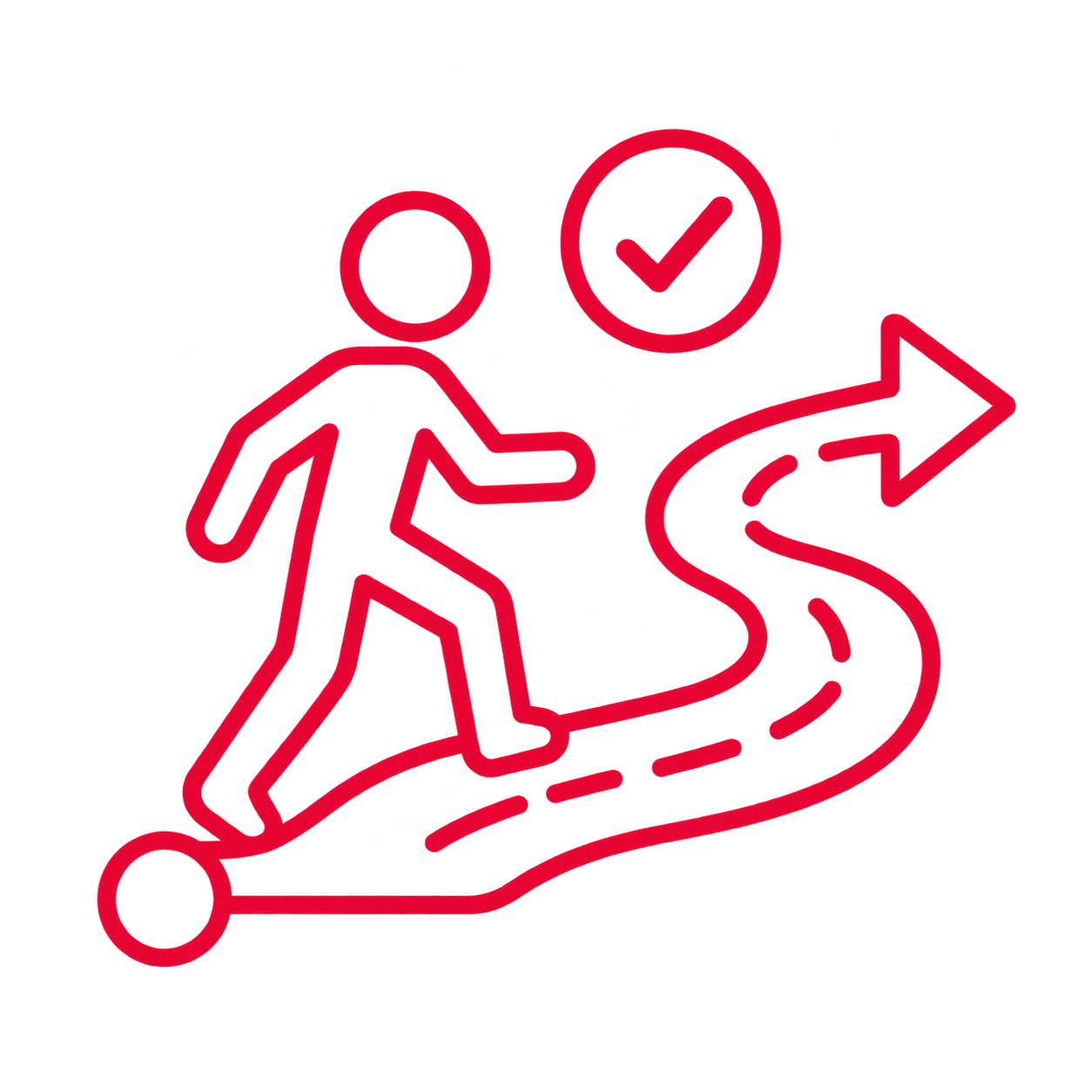 Person beim sicheren Wiedereinstieg ins Training